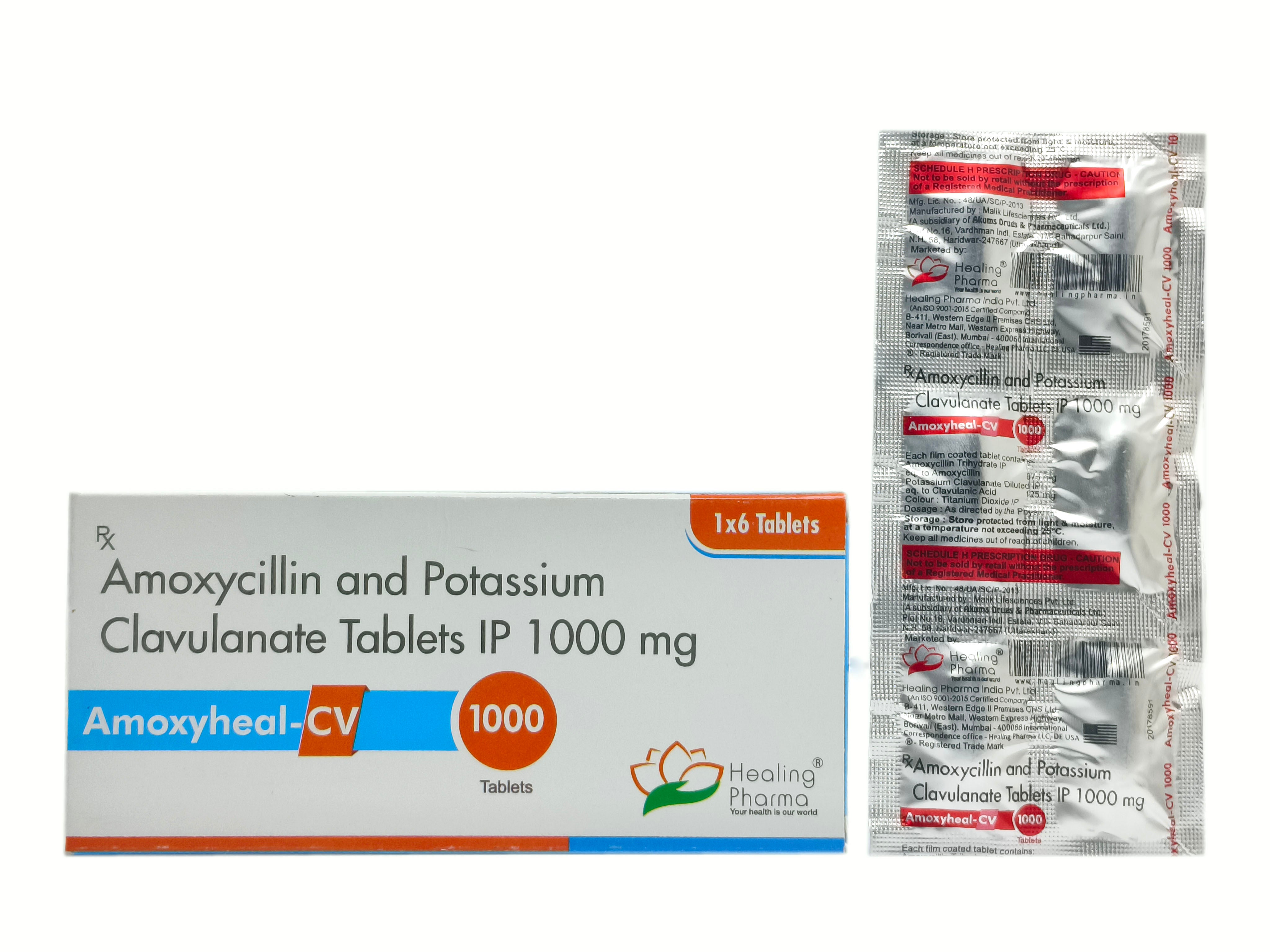 Amoxyheal CV 1000 (Amoxicillin and Clavulanic acid)