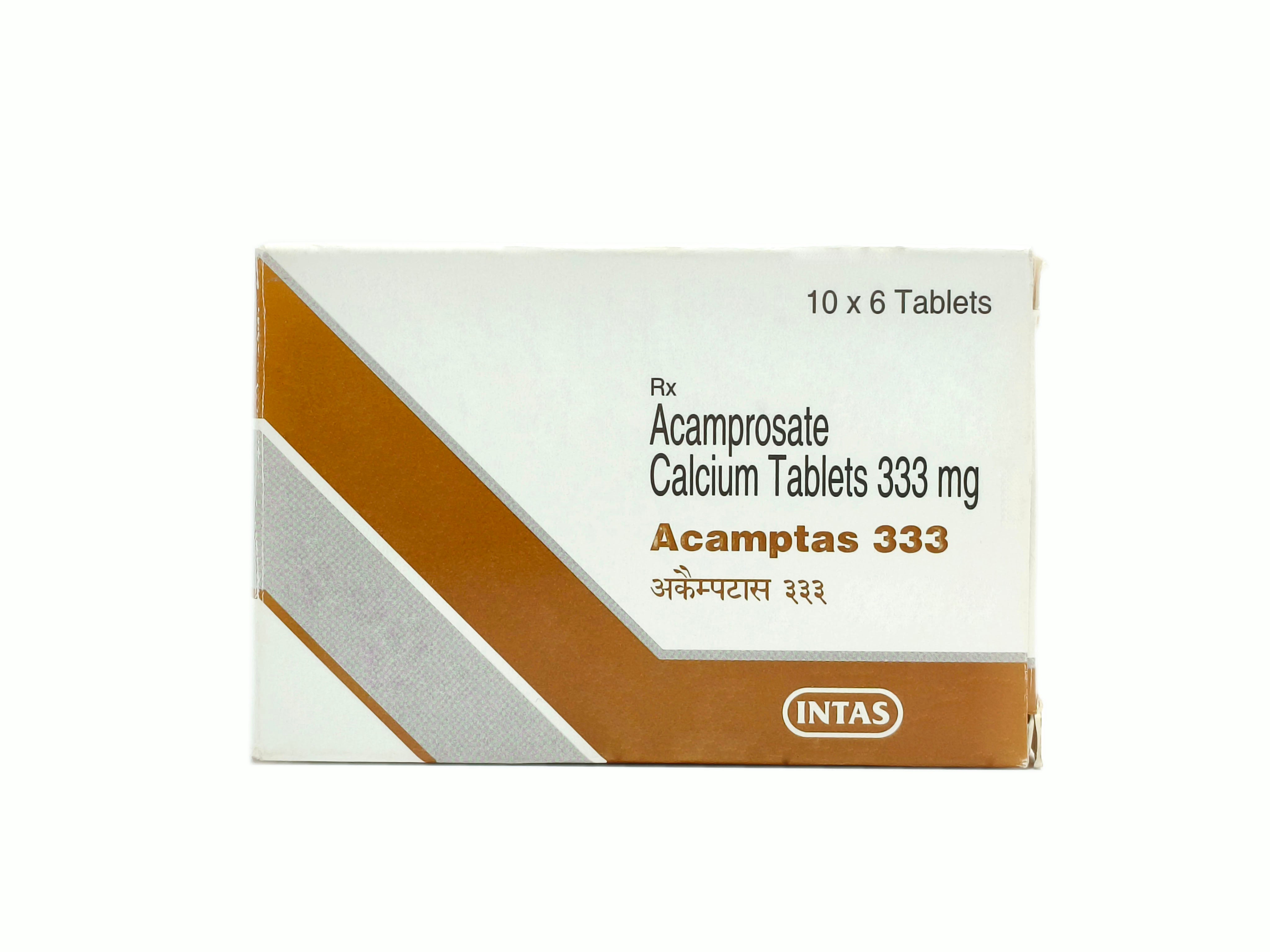Acamptas 333 Tablet (Acamprosate 333mg)