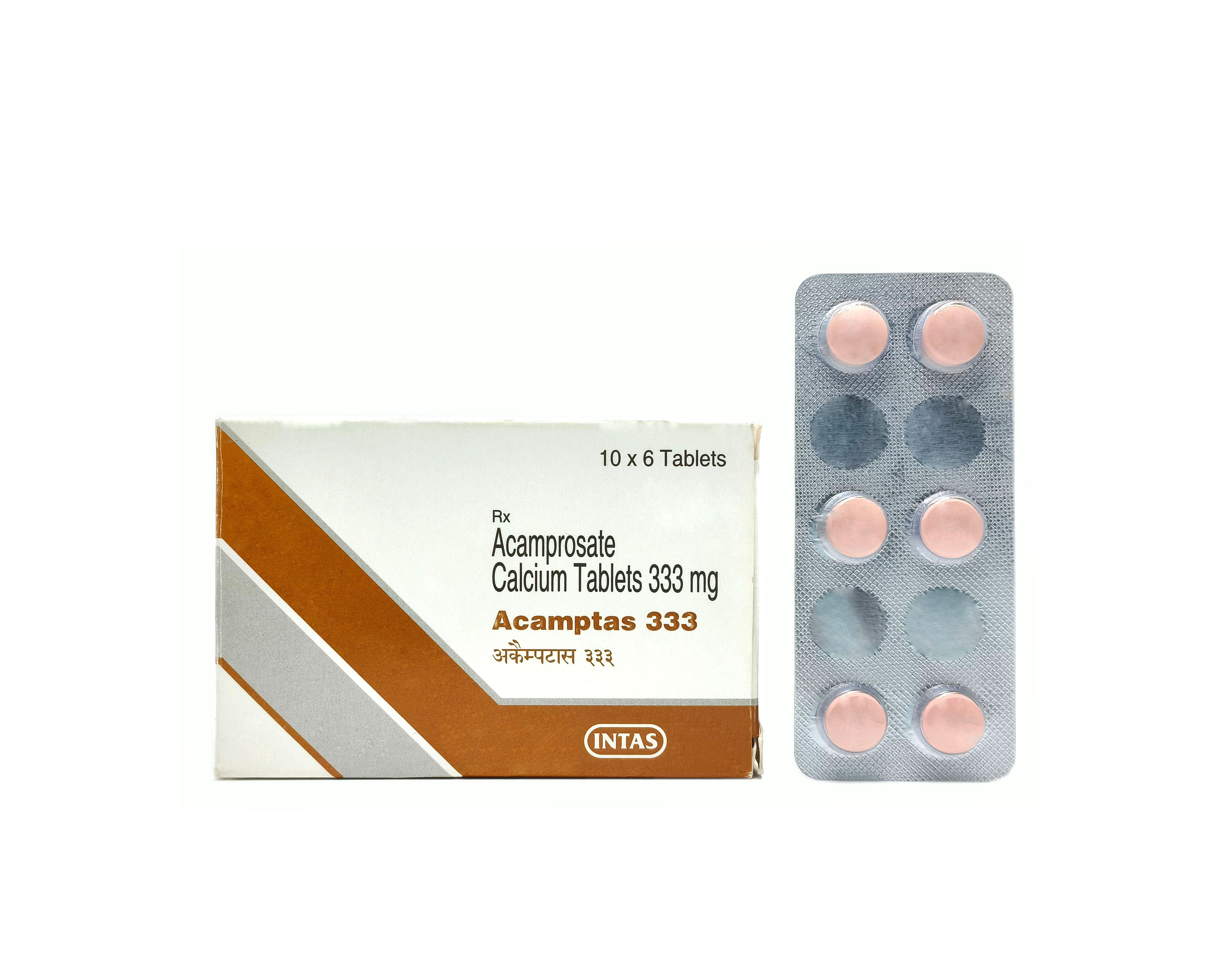Acamptas 333 Tablet (Acamprosate 333mg)