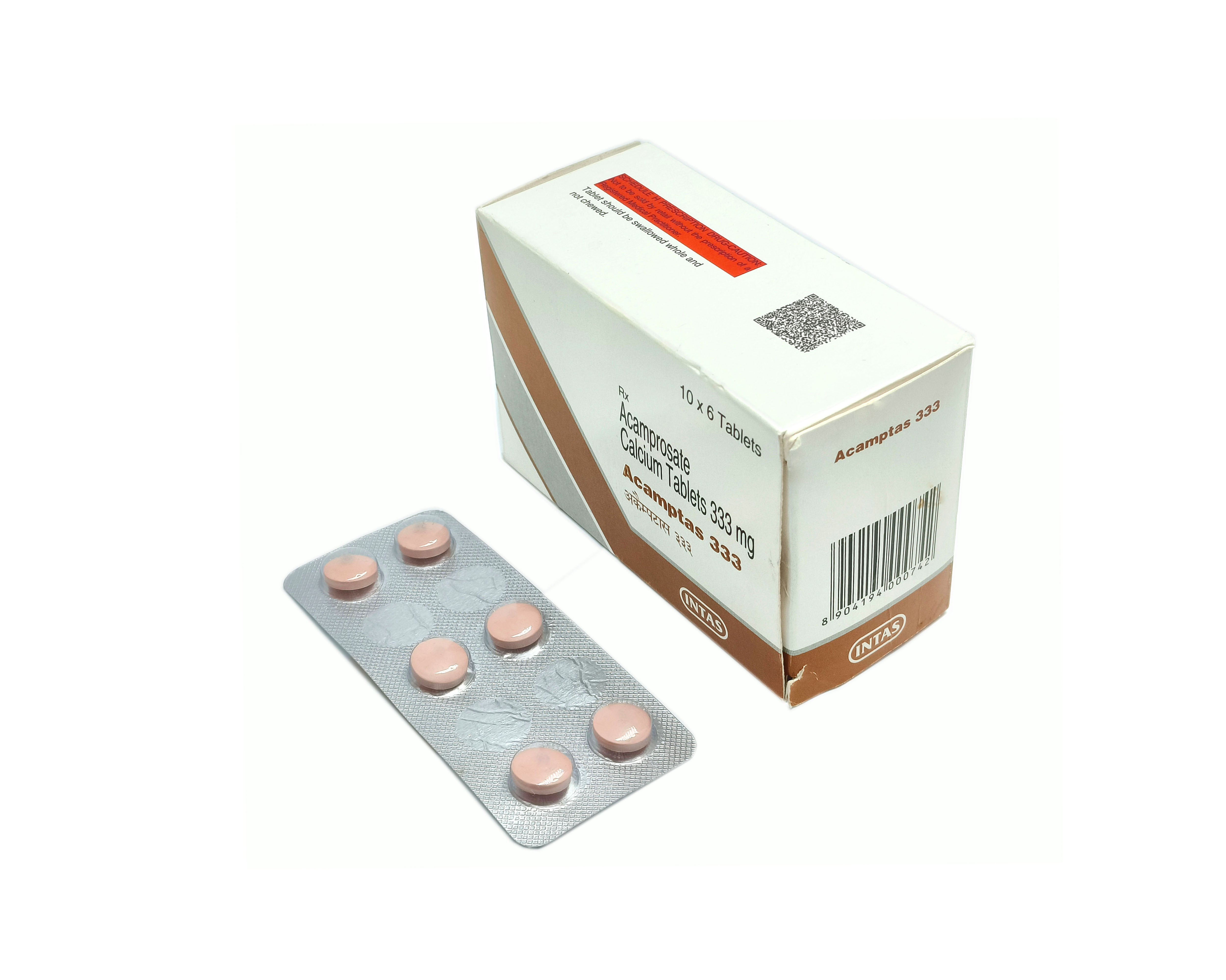 Acamptas 333 Tablet (Acamprosate 333mg)