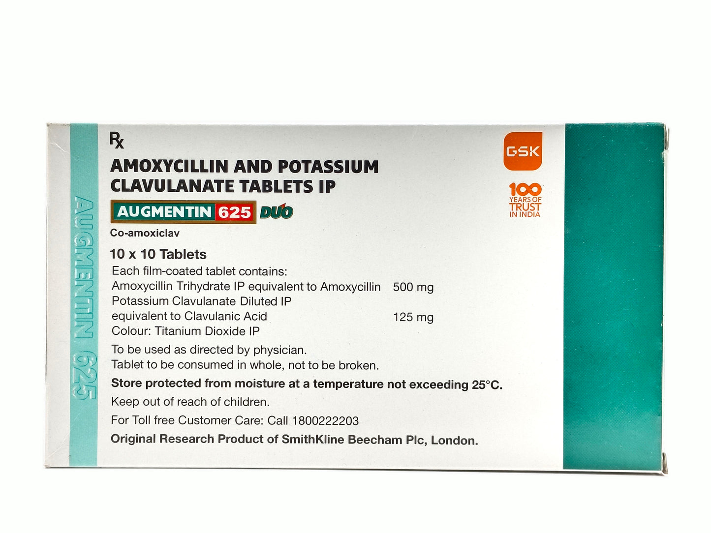 Augmentin 625 Duo (Amoxicillin 500mg + Clavulanic acid 125mg)