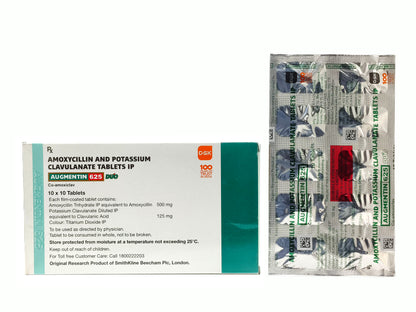 Augmentin 625 Duo (Amoxicillin 500mg + Clavulanic acid 125mg)
