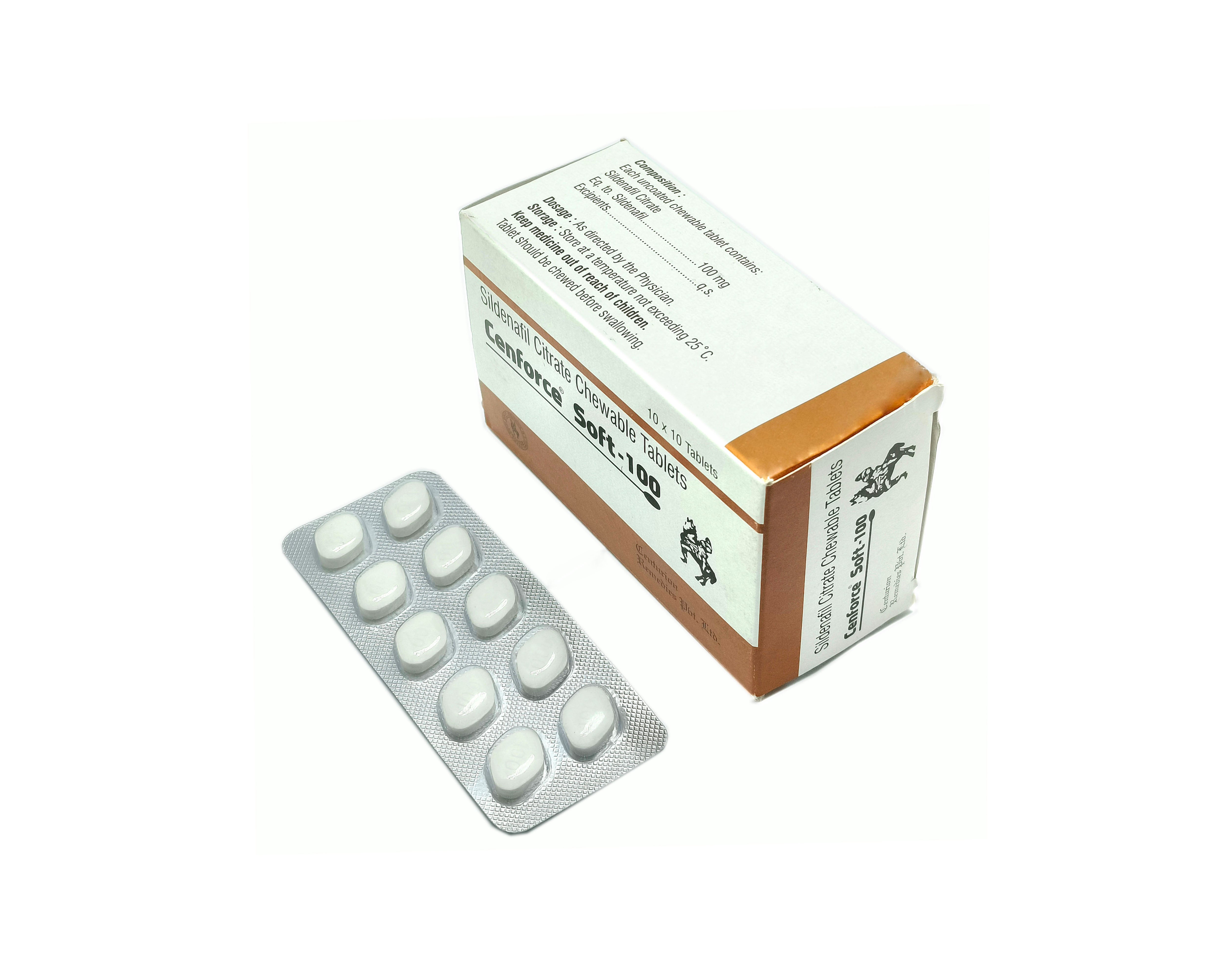 Cenforce Soft 100 (Sildenafil Citrate 100mg Chewable)