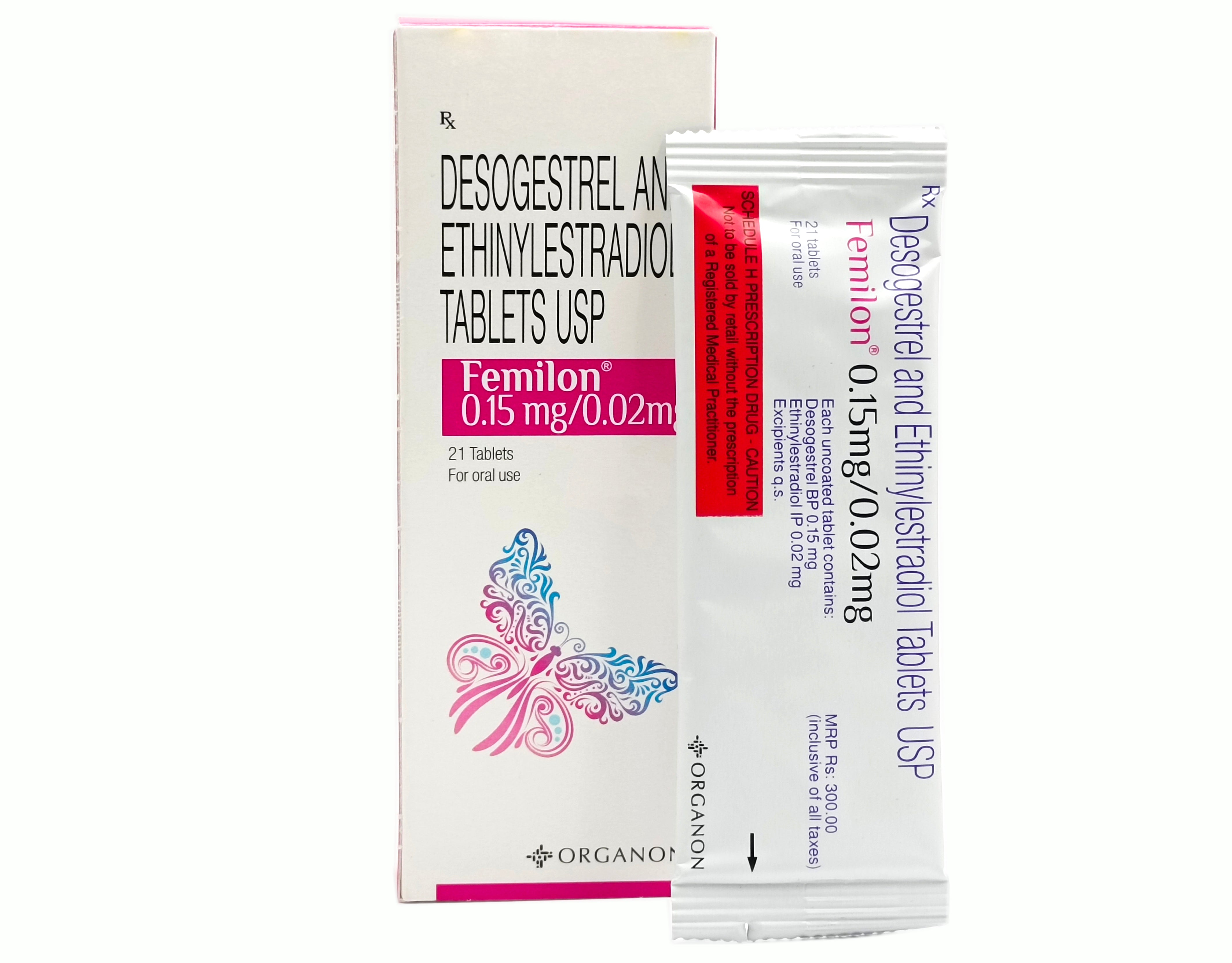 Femilon Tablets (Ethinyl Estradiol 0.02mg +  Desogestrel 0.15mg)