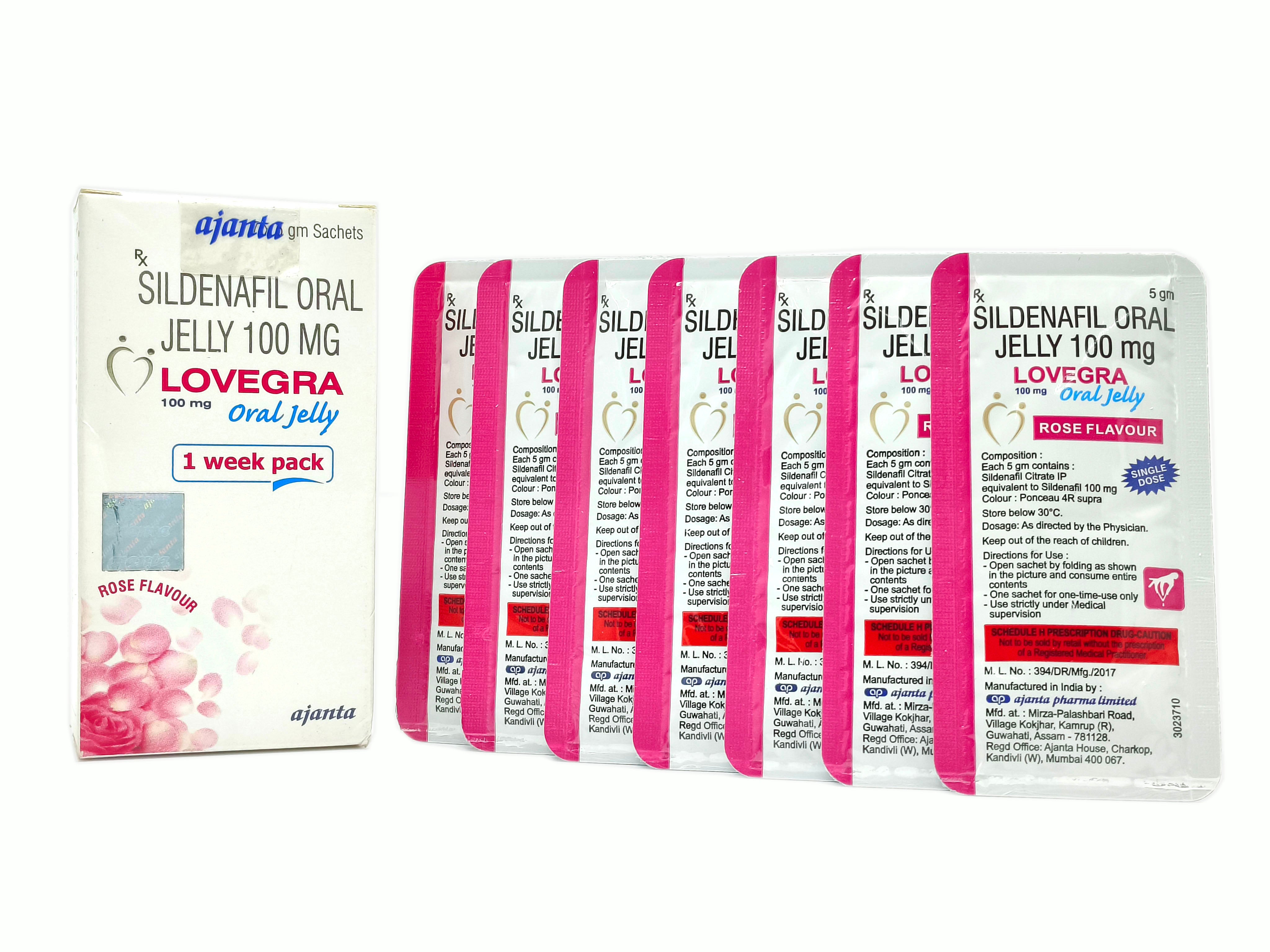 Lovegra Oral Jelly (Sildenafil Citrate 100mg)