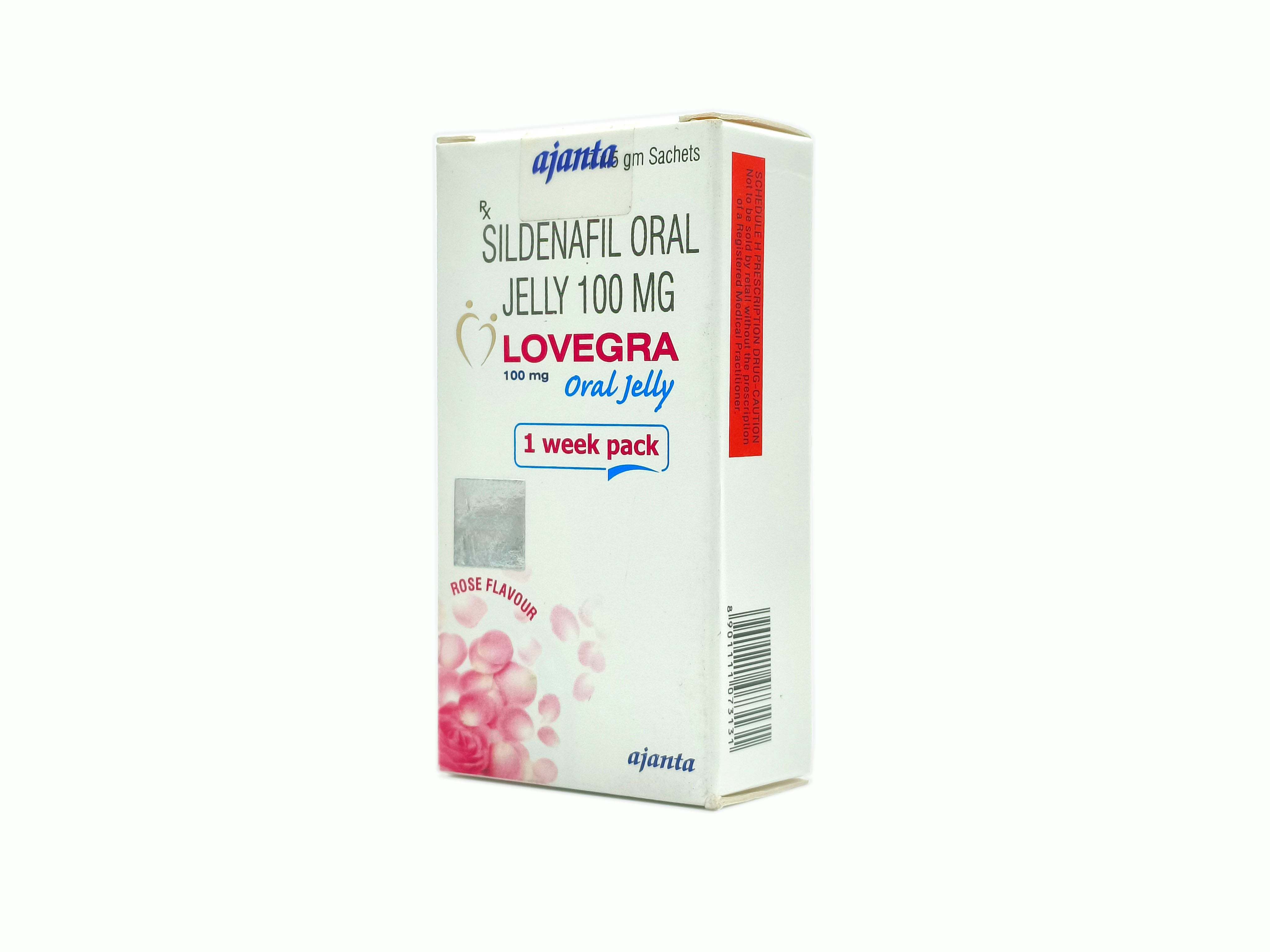 Lovegra Oral Jelly (Sildenafil Citrate 100mg)
