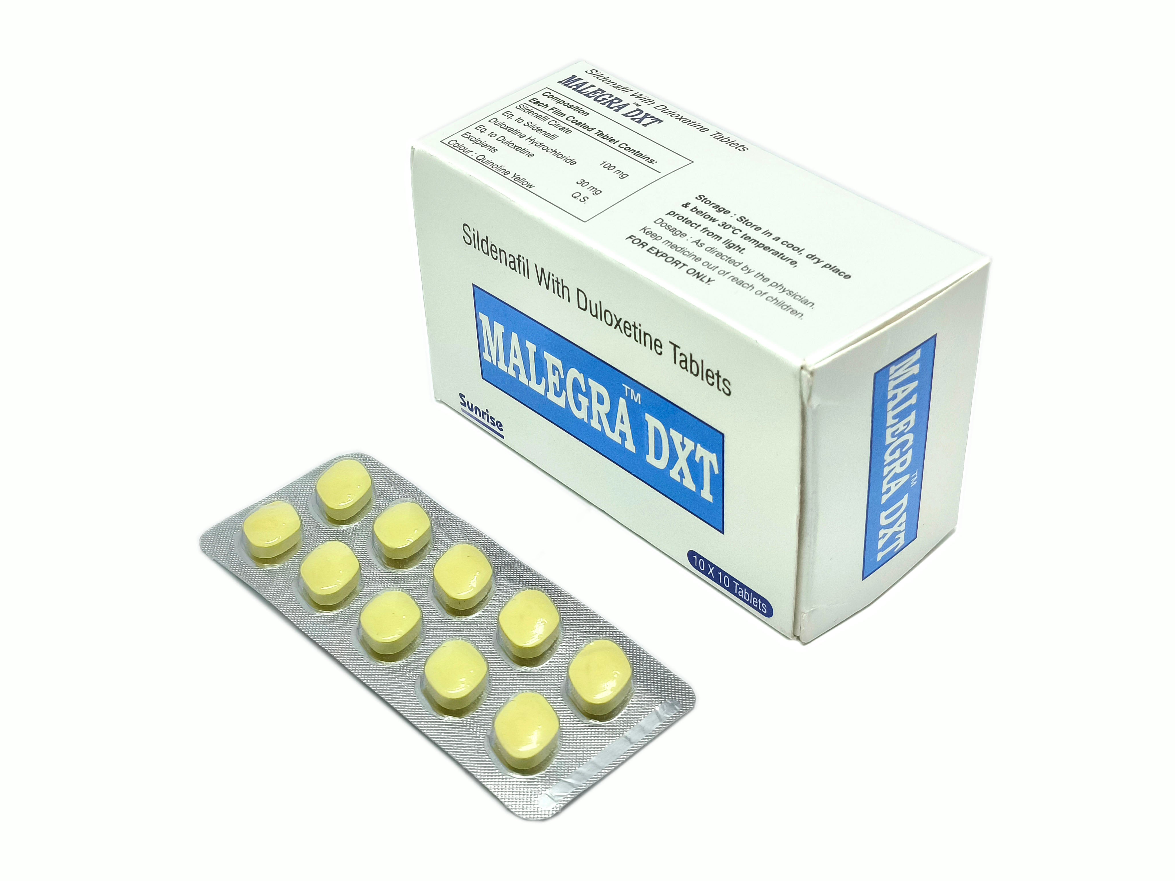 Malegra DXT (Sildenafil Citrate 100mg + Duloxetine 30mg)