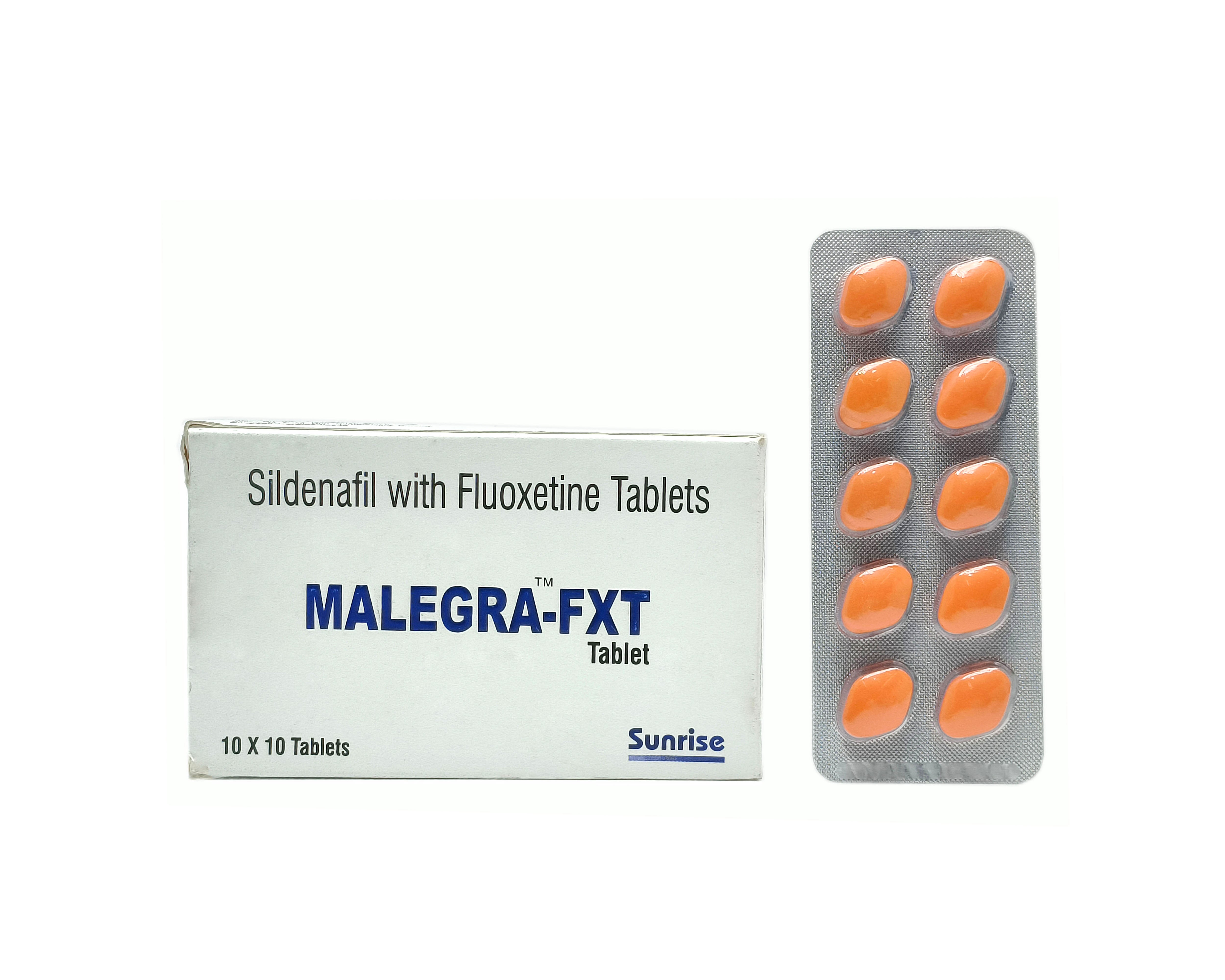 Malegra FXT (Sildenafil Citrate 100mg + Fluoxetine 30mg)