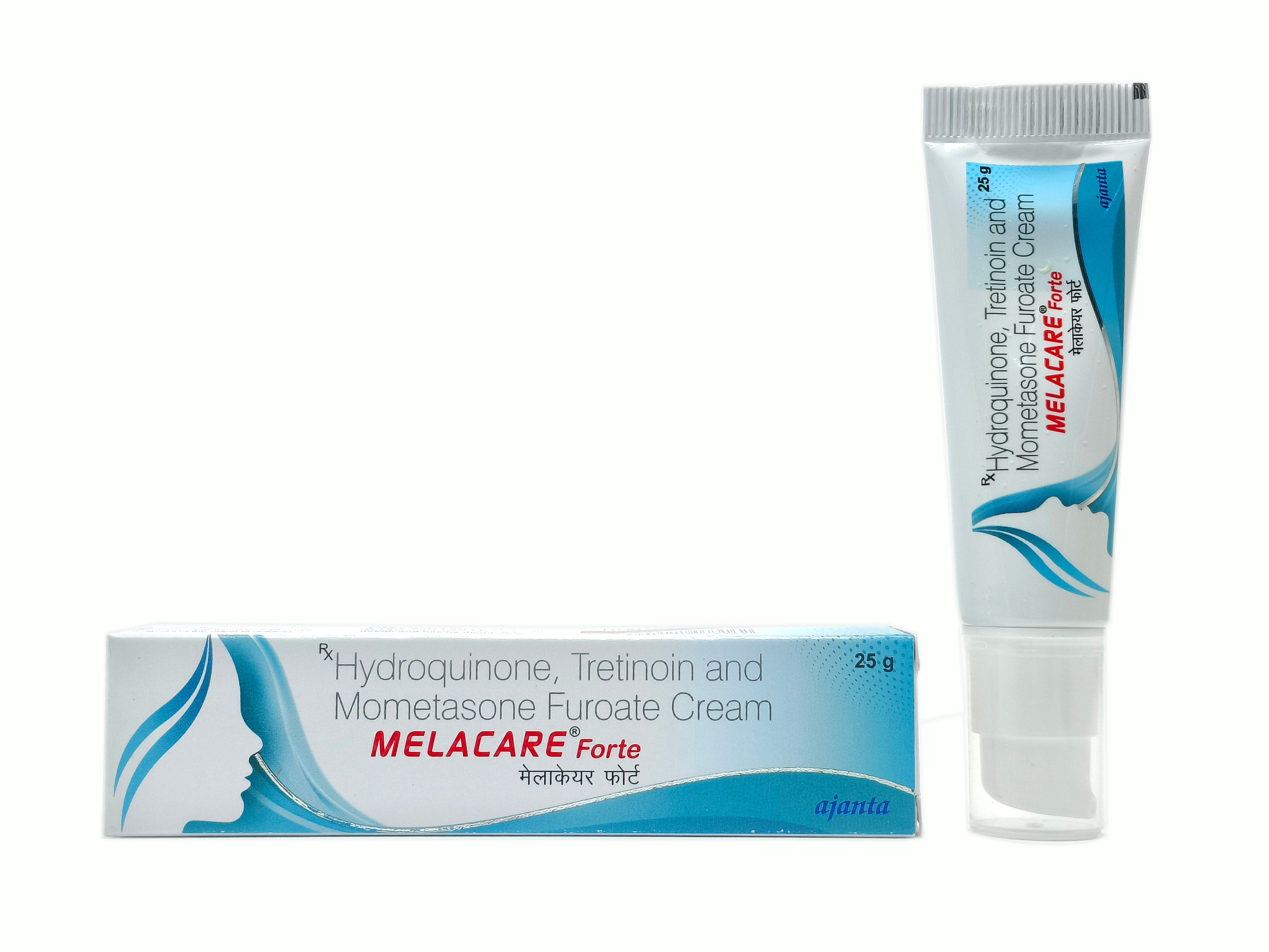 Melacare Forte Cream (Hydroquinone 4% + Tretinoin 0.025% + Mometasone 0.1%)