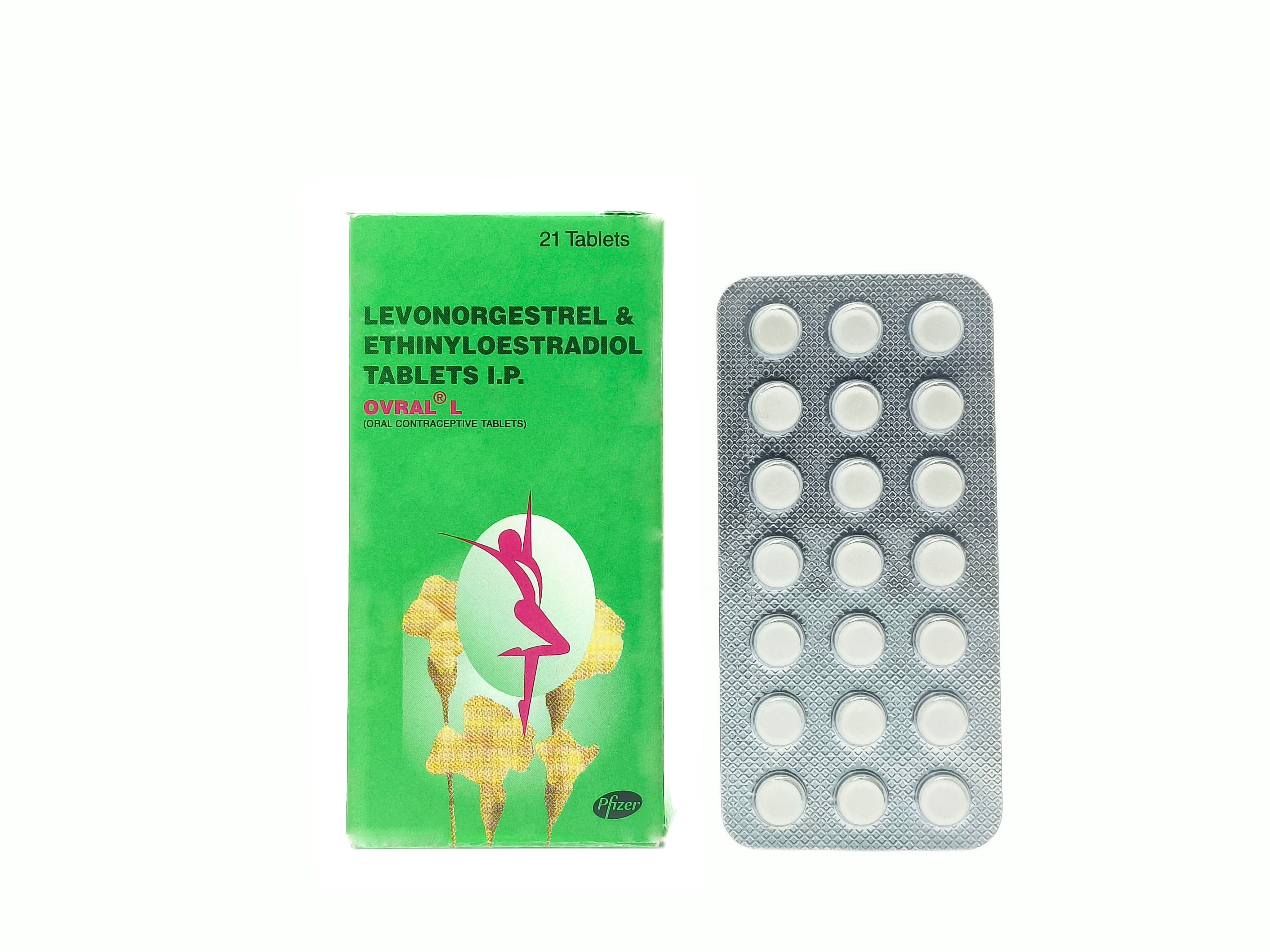 Ovral L (Ethinyl Estradiol 0.03mg +  Levonorgestrel 0.15mg)