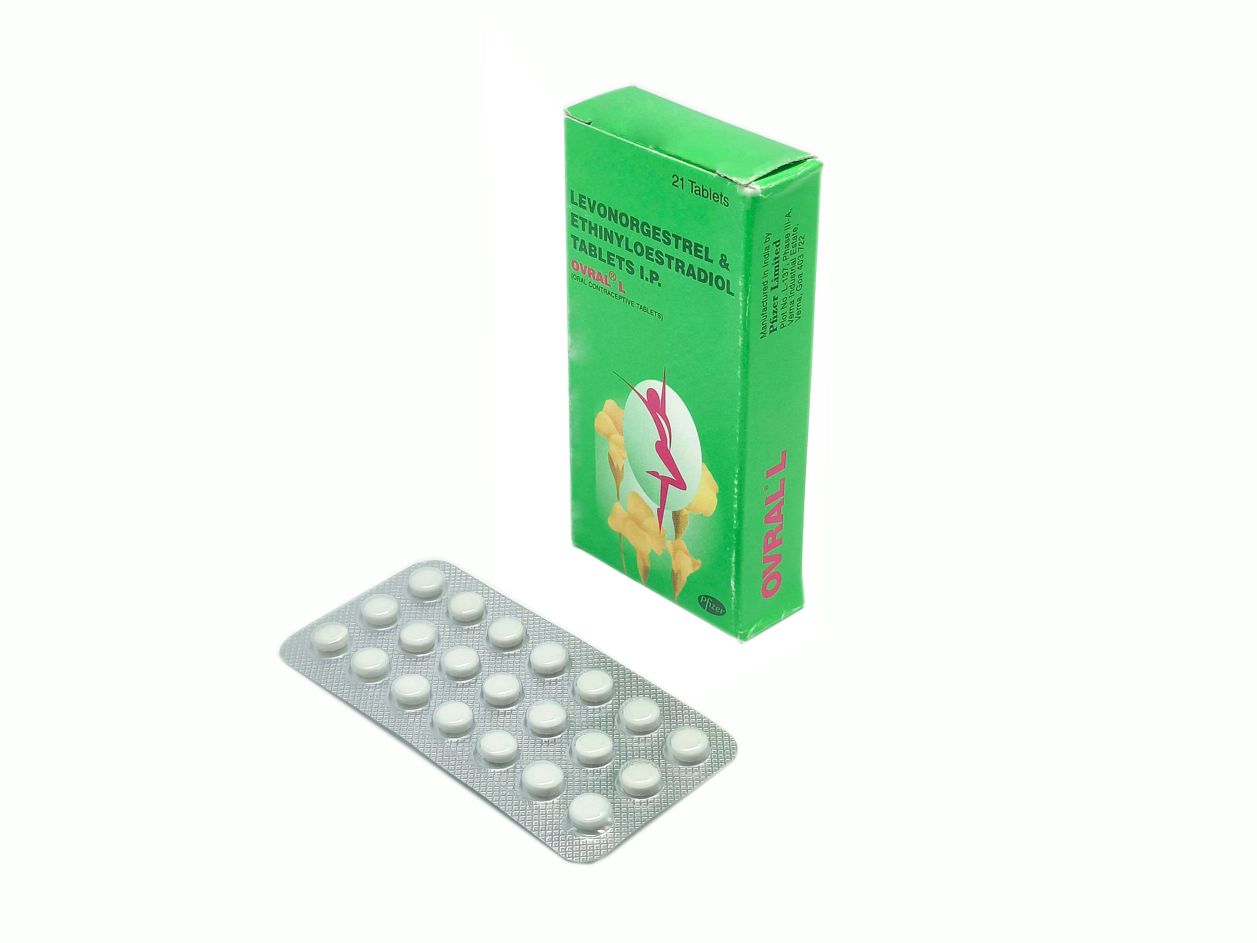 Ovral L (Ethinyl Estradiol 0.03mg +  Levonorgestrel 0.15mg)
