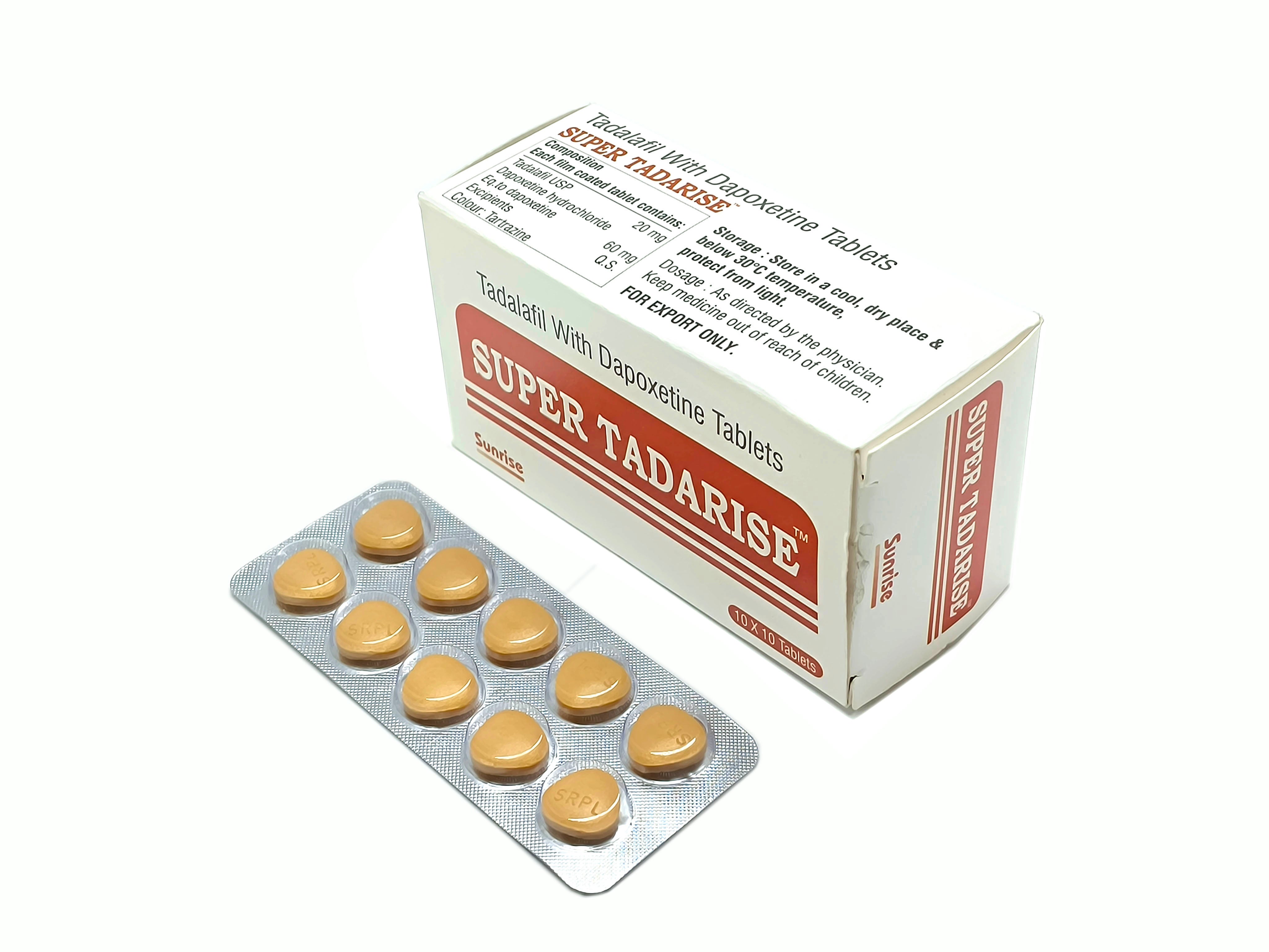 Super Tadarise (Tadalafil 20mg +  Dapoxetine 60mg)