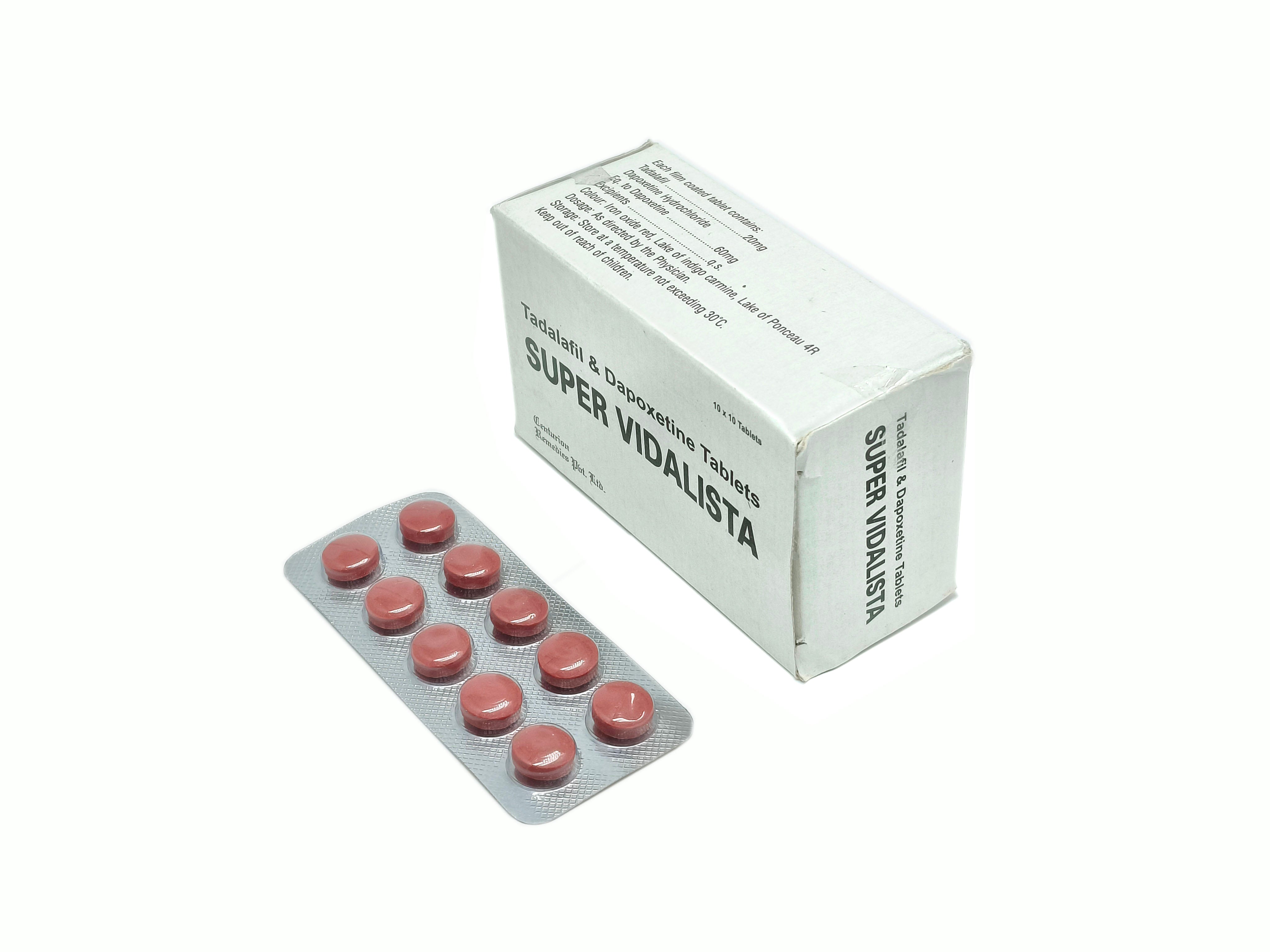 Super Vidalista (Tadalafil 20mg +  Dapoxetine 60mg)