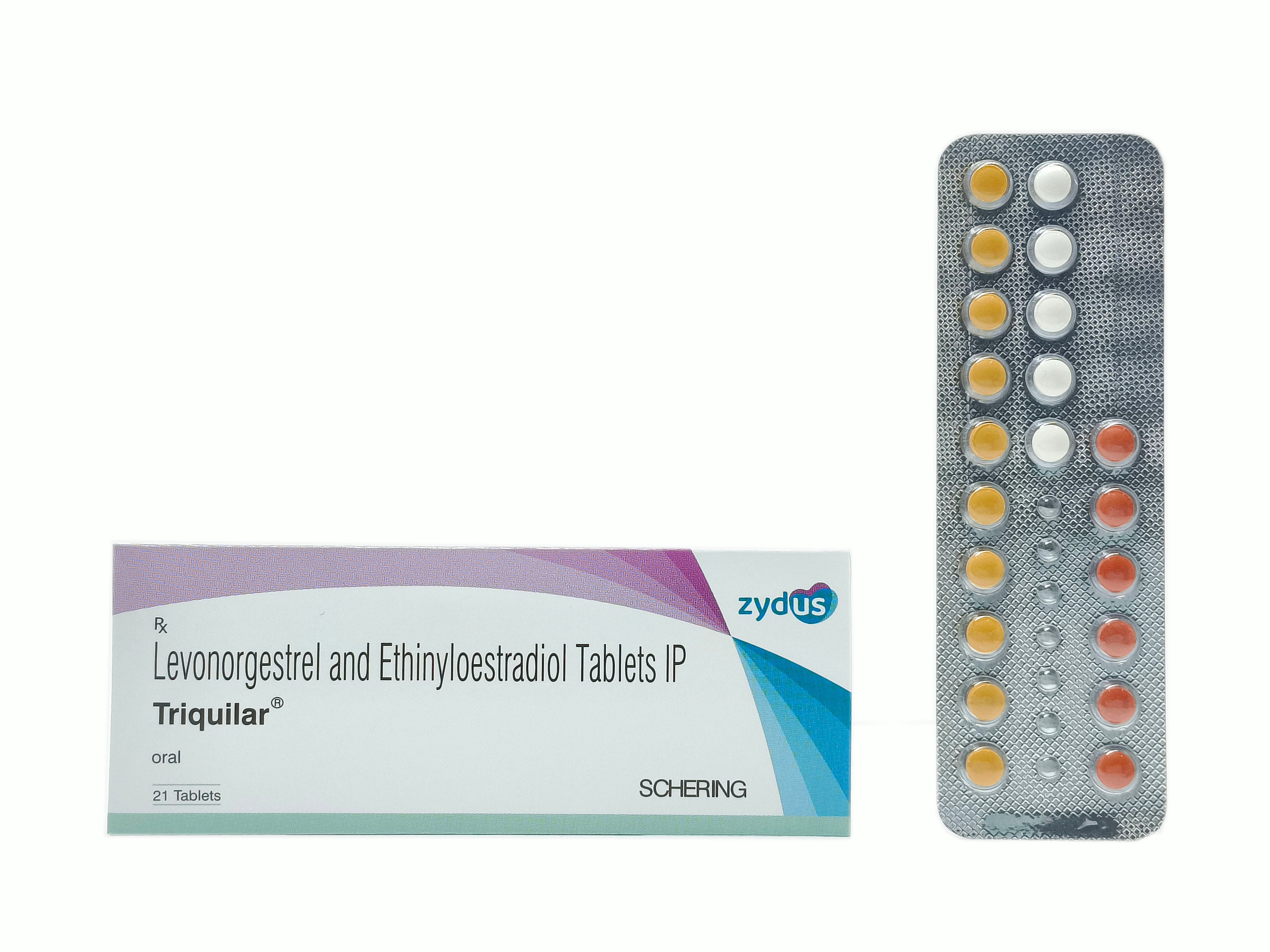 Triquilar (Levonorgestrel 0.1mg + Ethinylestradiol 0.02mg)