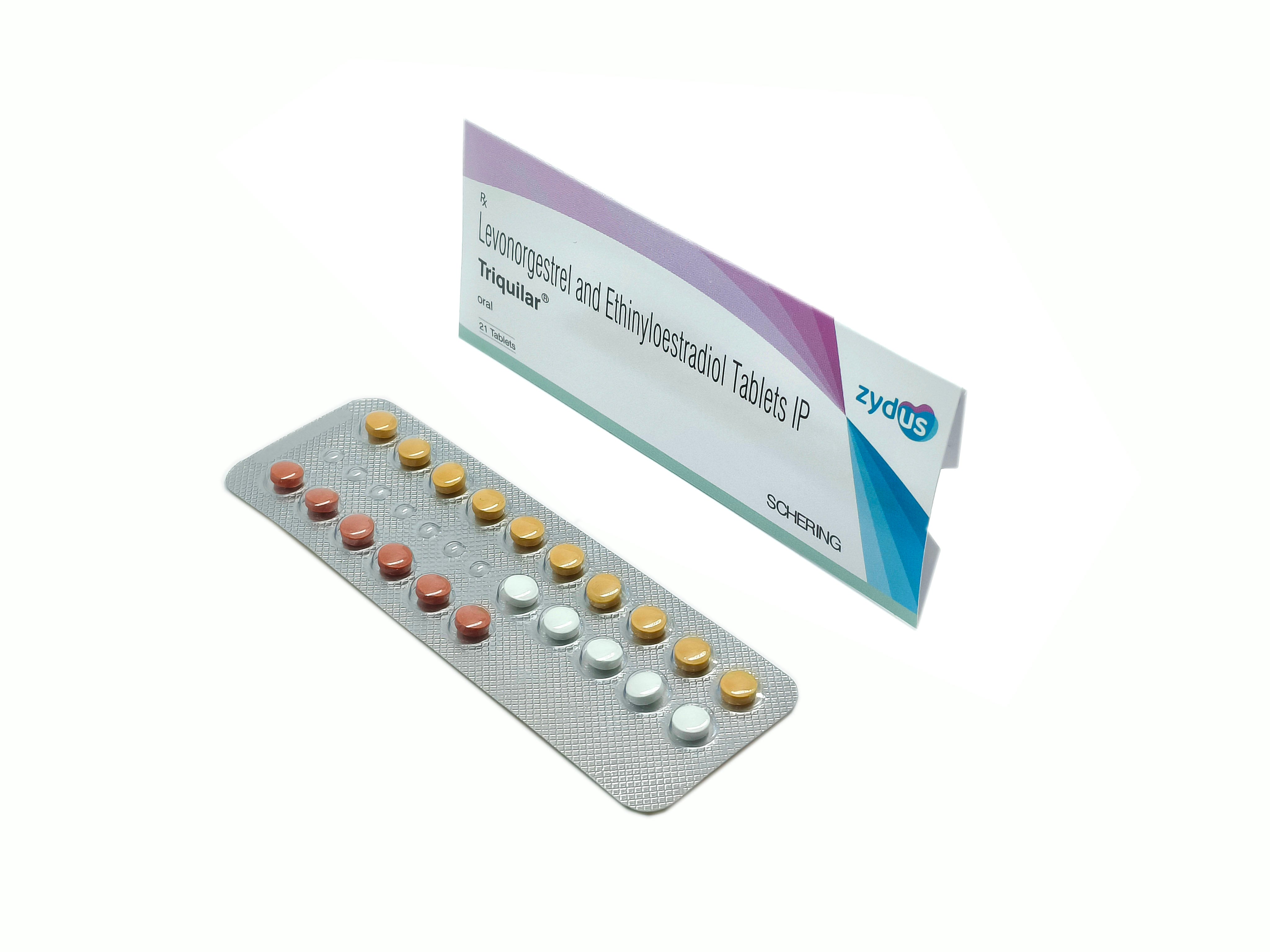 Triquilar (Levonorgestrel 0.1mg + Ethinylestradiol 0.02mg)
