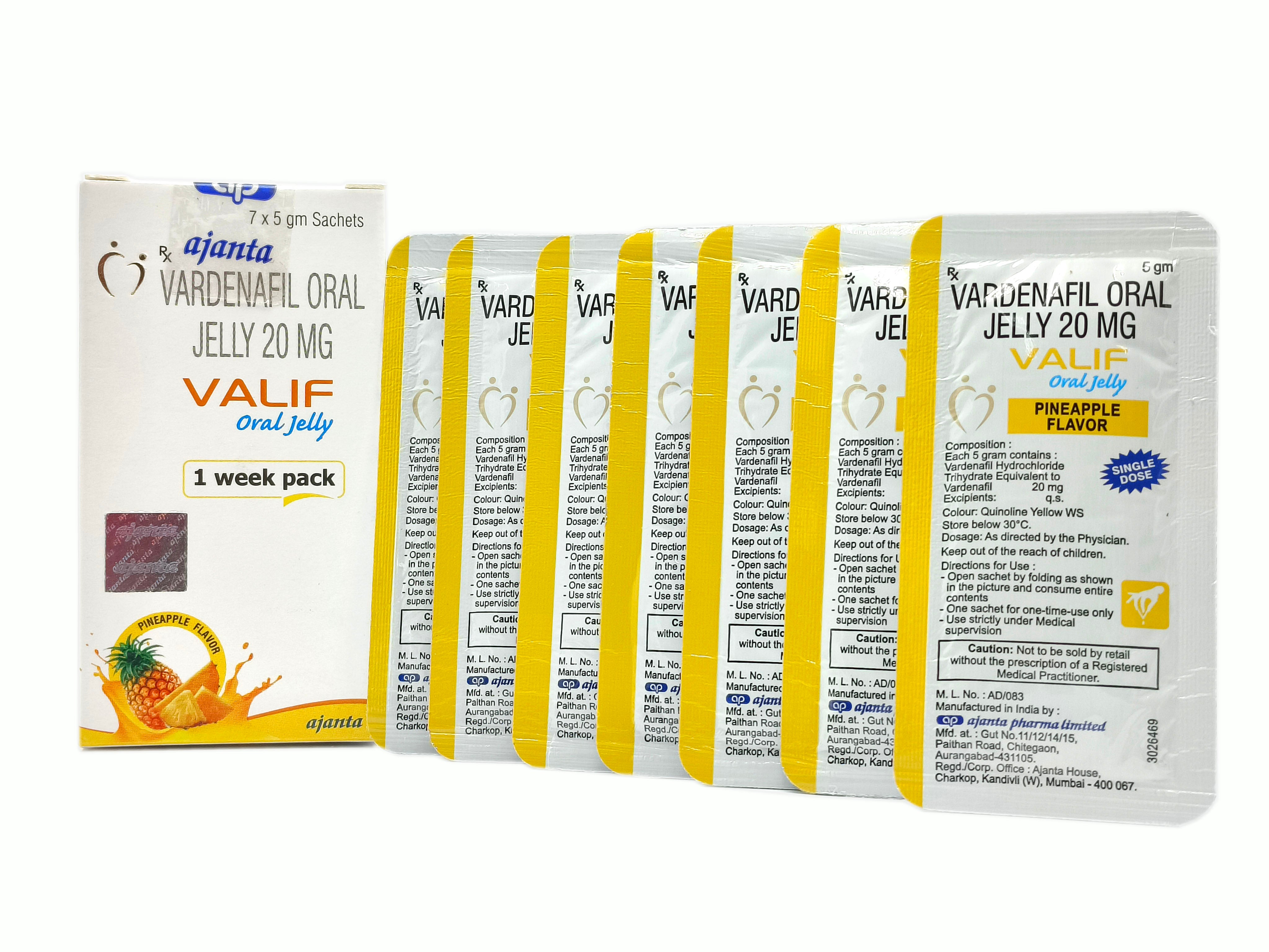 Valif Oral Jelly (Vardenafil 20mg)